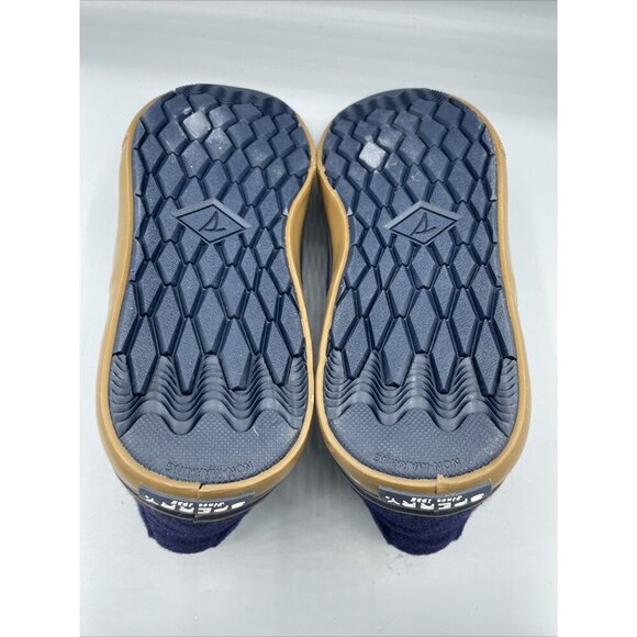 Sperry Mens Blue Wool Ankle Boots Lace Up Size 11.5 Casual Winter Warm - Picture 8 of 8